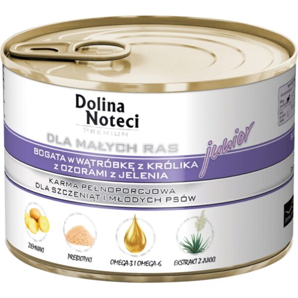 Dolina Noteci Premium MAŁE RASY JUNIOR z KRÓLIKIEM I JELENIEM 185g