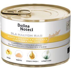 Dolina Noteci Premium MAŁE RASY JUNIOR z KURCZAKIEM WĄTRÓBKĄ I CIELĘCINĄ 185g