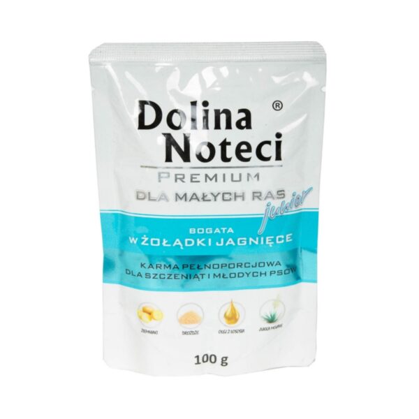 Dolina Noteci Premium MAŁE RASY JUNIOR ŻOŁĄDKI JAGNIĘCE 100g