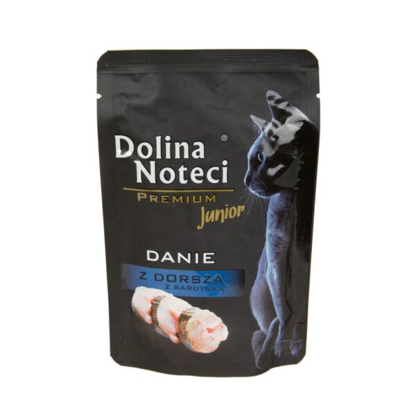 Dolina Noteci Premium saszetka dla kota DANIE Z DORSZA JUNIOR 85g