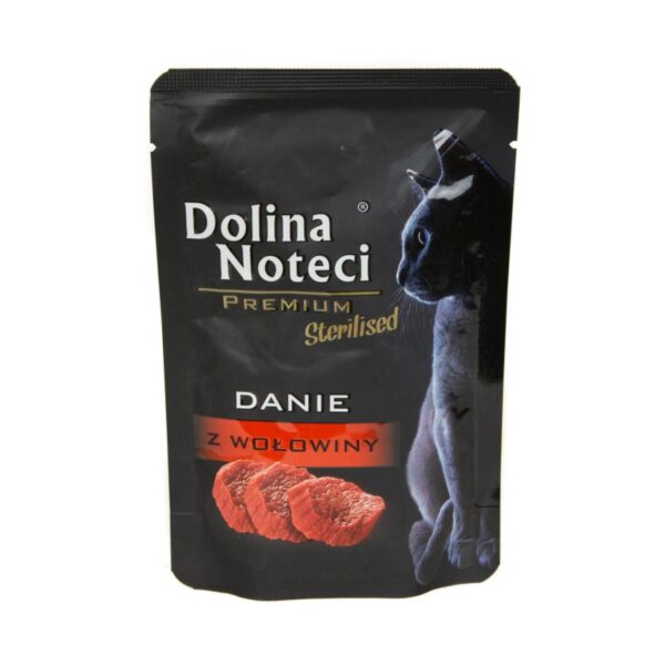 Dolina Noteci Premium saszetka dla kota DANIE Z WOŁOWINY STERILISED 85g