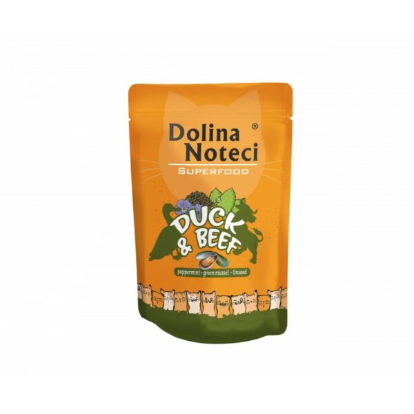 Dolina Noteci Superfood saszetka dla kota KACZKA I WOŁOWINA 85g