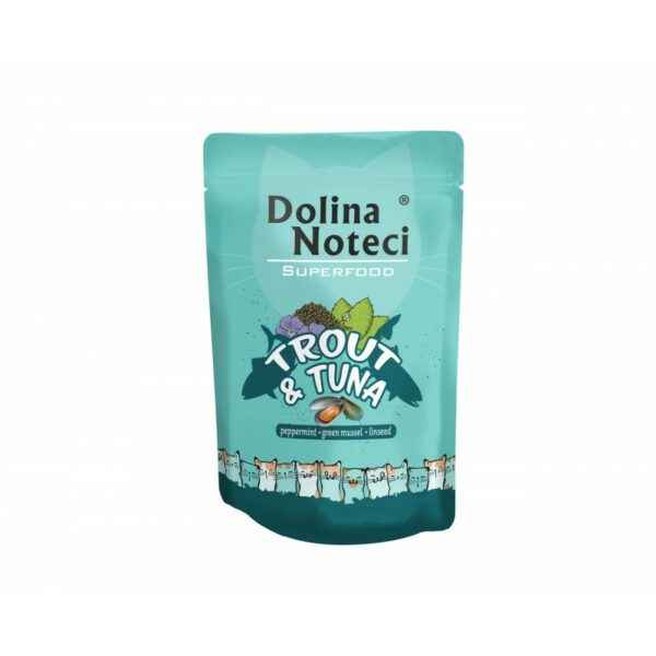 Dolina Noteci Superfood saszetka dla kota PSTRĄG I TUŃCZYK 85g