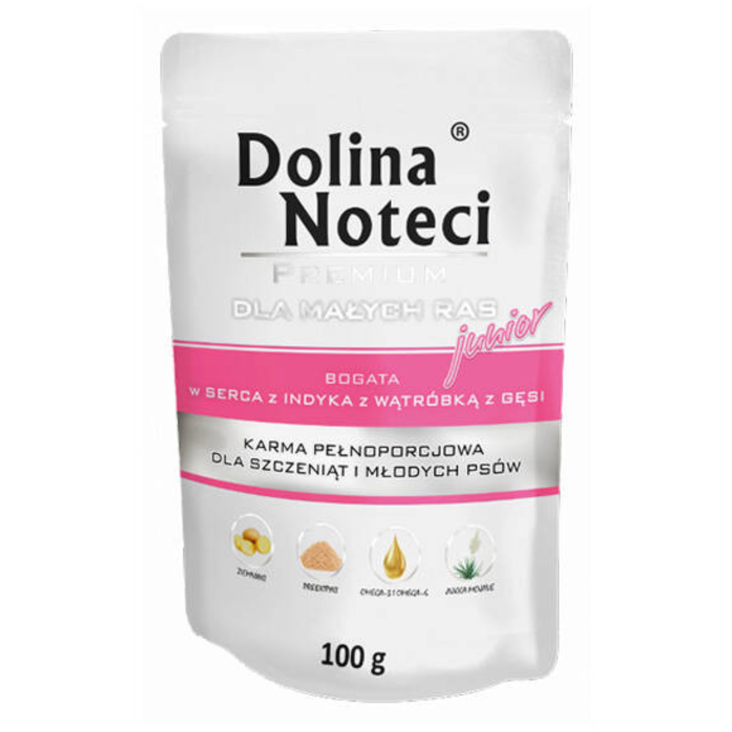 Dolina Noteci Premium MAŁE RASY JUNIOR z INDYKIEM I GĘSIĄ 100g