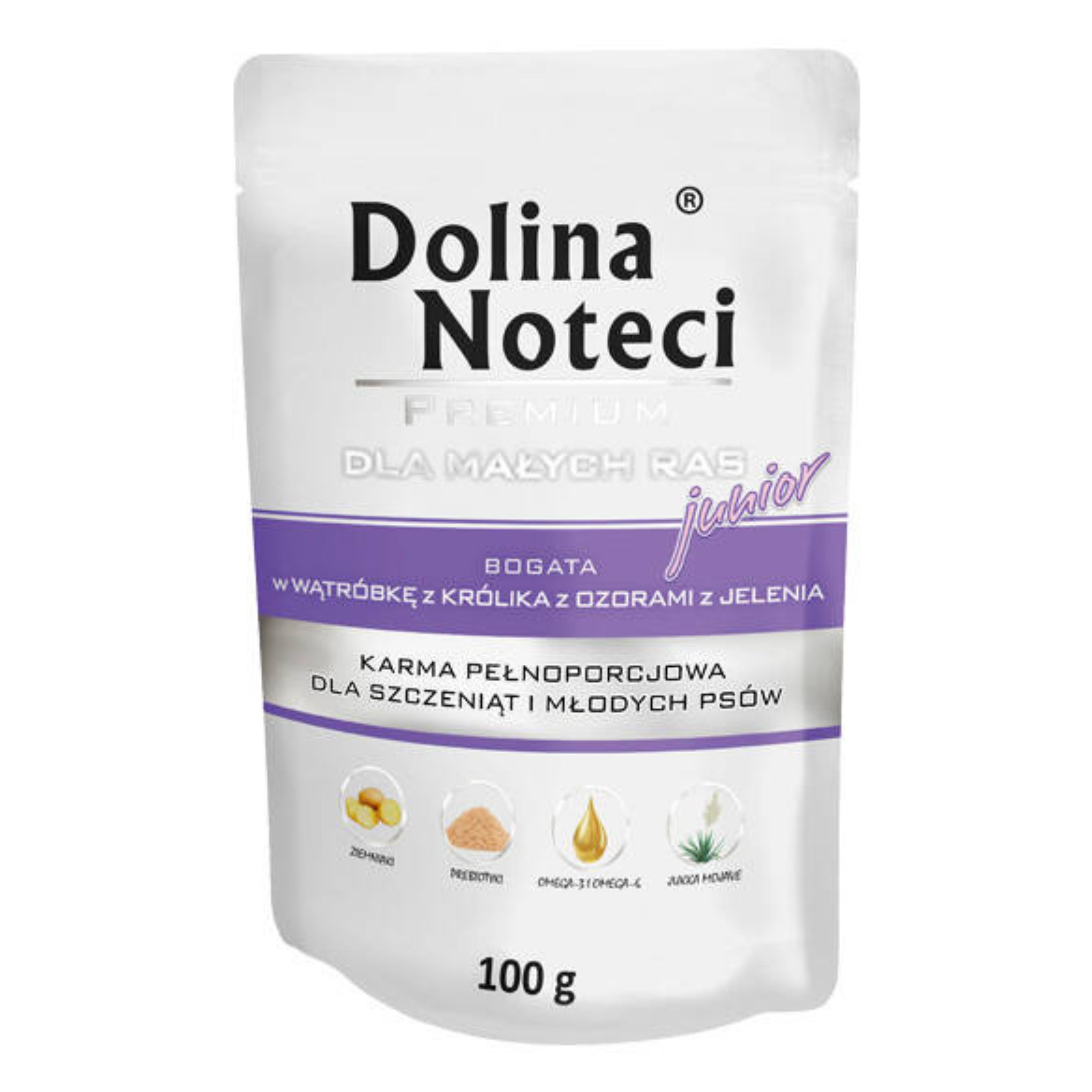 Dolina Noteci Premium MAŁE RASY JUNIOR z KRÓLIKIEM I JELENIEM 100g