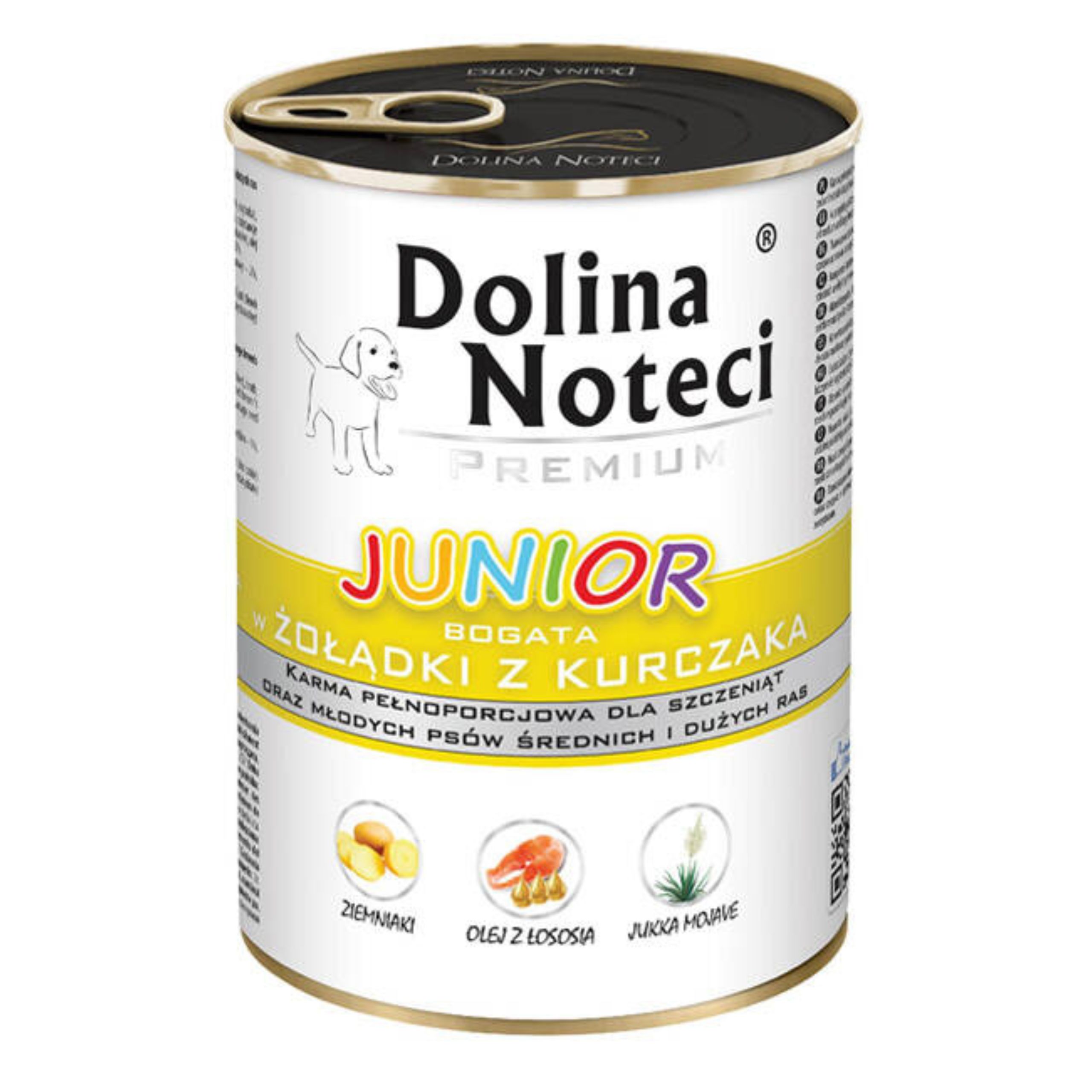 Dolina Noteci Premium JUNIOR Z ŻOŁĄDKAMI Z KURCZAKA 400g