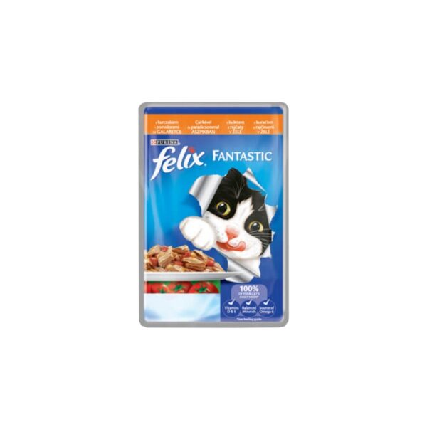 FELIX saszetka KURCZAK z Pomidorami w glaretce 100g