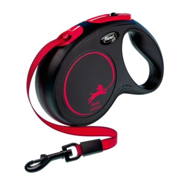 Flexi Classic M taśma 5m do 25kg black fire