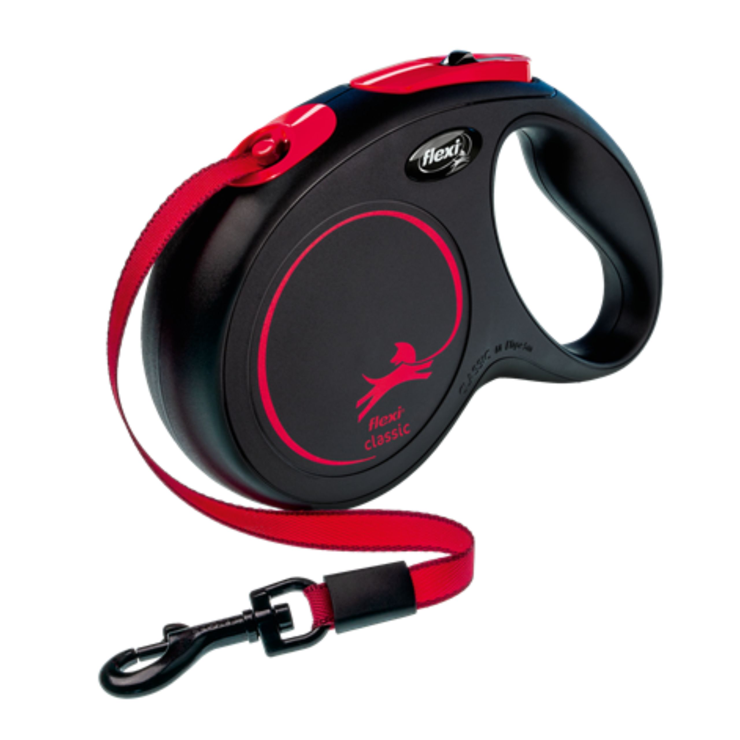 Flexi Classic M taśma 5m do 25kg black fire