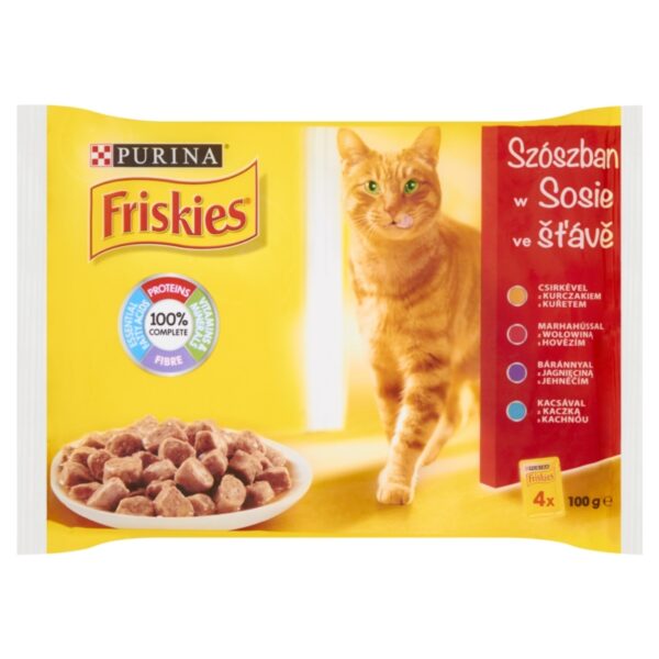 FRISKIES Zestaw Saszetek MIĘSNY 4x100g