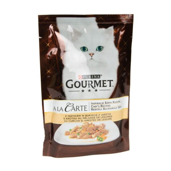 Gourmet A LA CARTE z indykiem i warzywami 85g