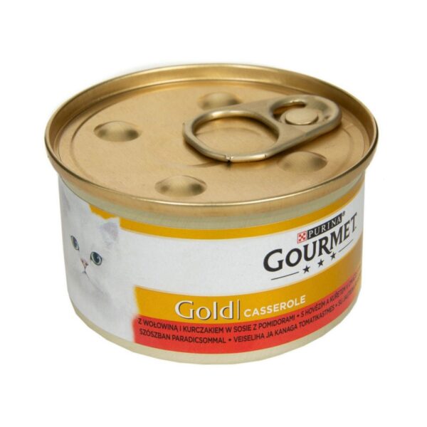 Gourmet GOLD Casserole Wołowina z Kurczakiem w pomidorowym sosie 85g