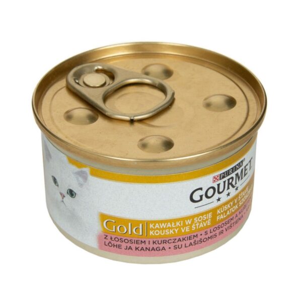 Gourmet GOLD z Łososiem i Kurczakiem w sosie 85g