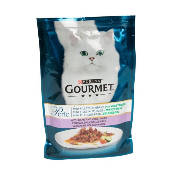 Gourmet PERLE mini fileciki z dziczyzną i warzywami 85g