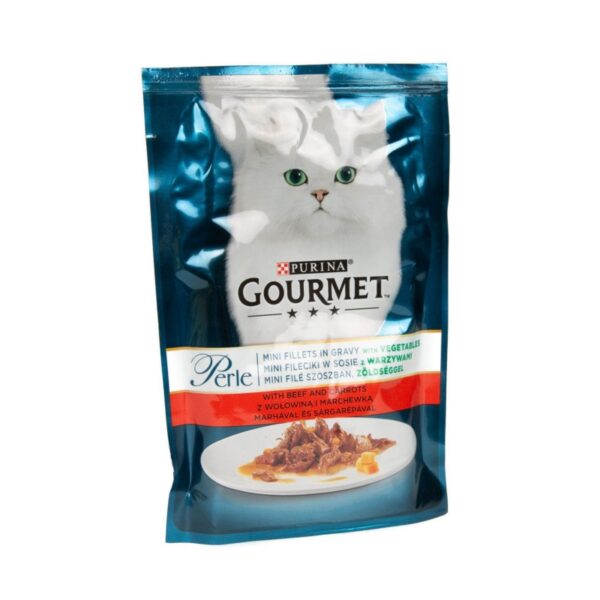 Gourmet PERLE mini fileciki z wołowiną i marchewką 85g