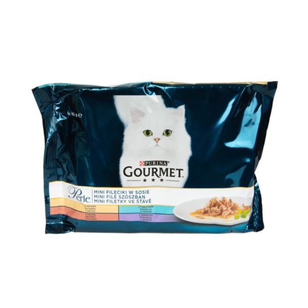 Gourmet PERLE mini fileciki zestaw MIĘSNY 4x85g