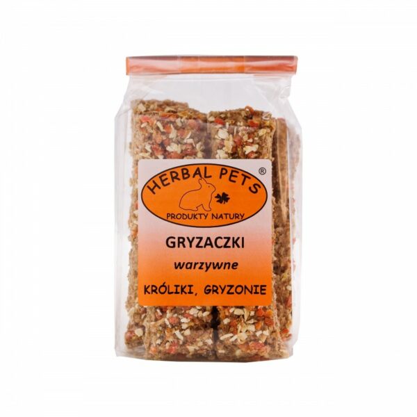 HERBAL PETS Gryzaczki warzywne dla królików i gryzoni 160g