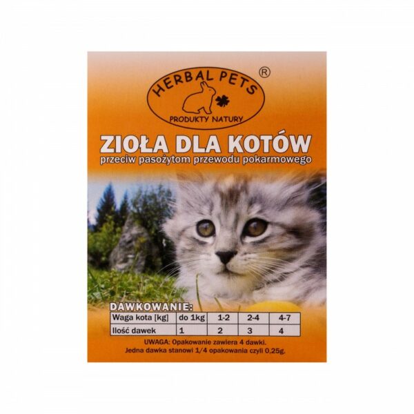 HERBAL PETS Zioła przeciw pasożytom dla kota 1g
