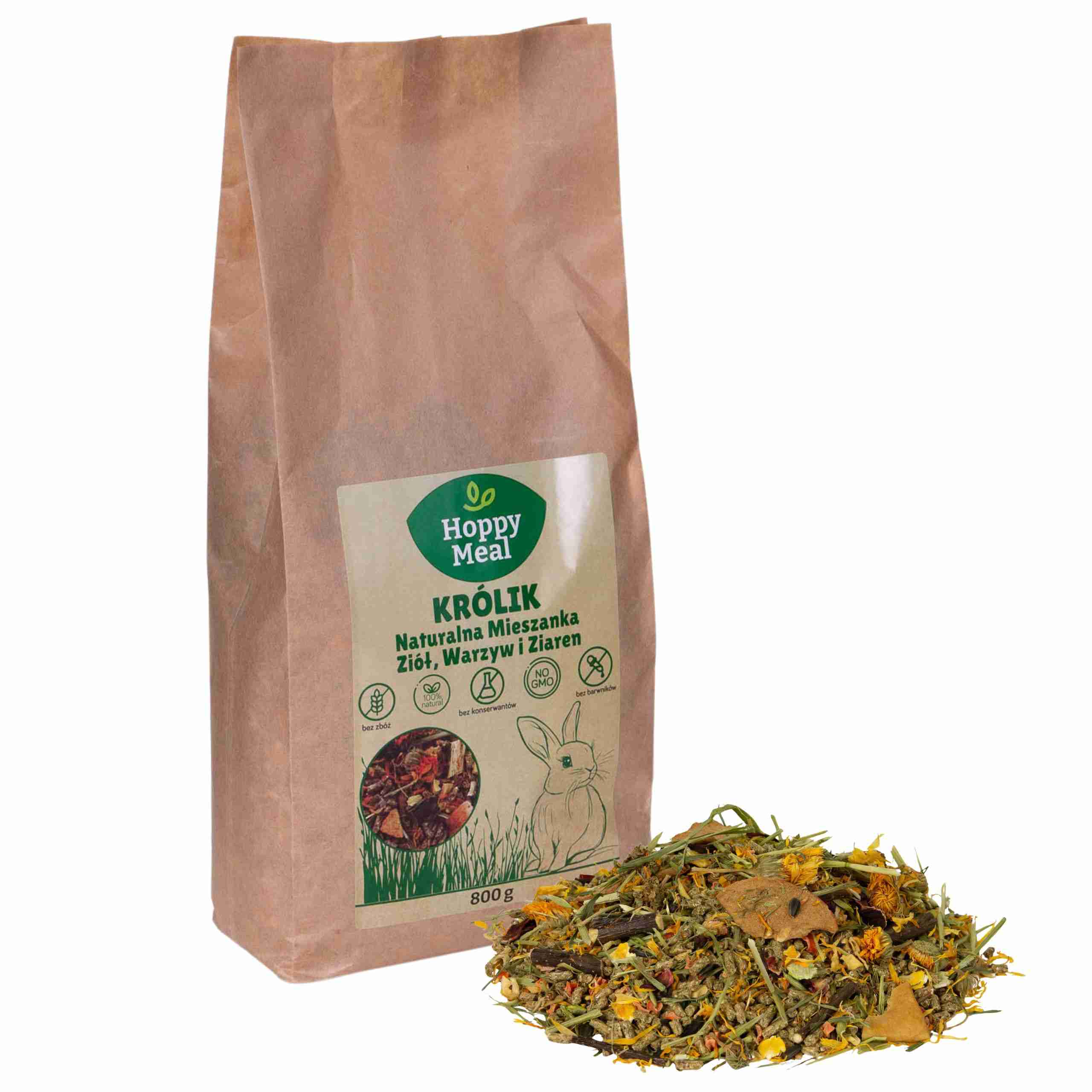 HOPPY MEAL Królik Naturalna Mieszanka 800g