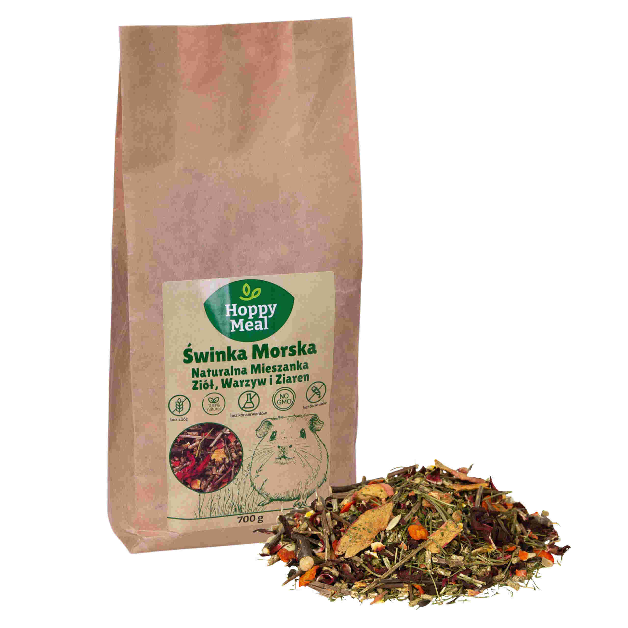 HOPPY MEAL Świnka morska Naturalna Mieszanka 700g