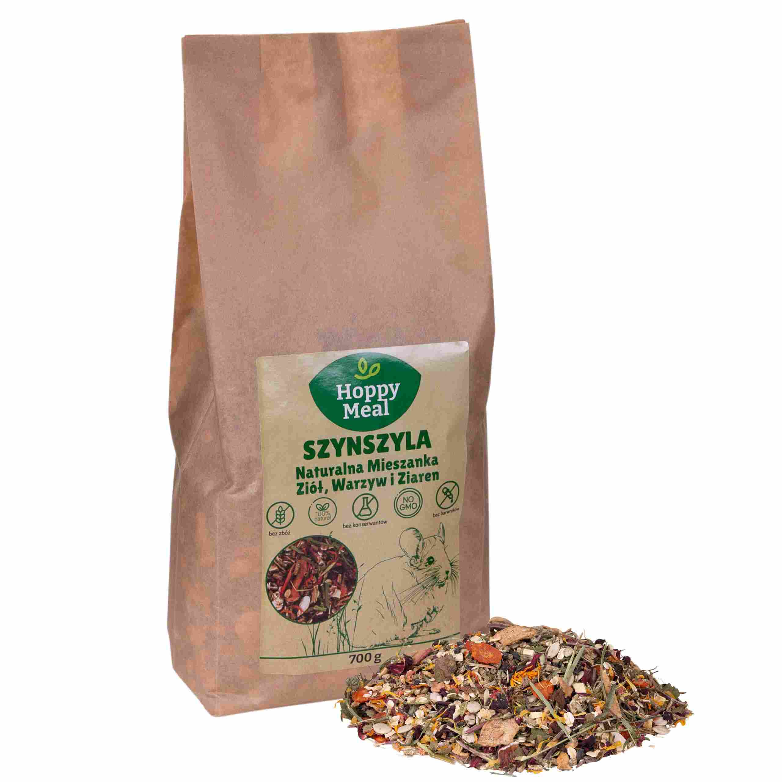 HOPPY MEAL Szynszyla Naturalna Mieszanka 700g