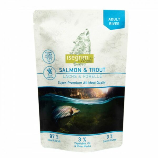 ISEGRIM Adult Łosoś Pstrąg Topinambur 410g