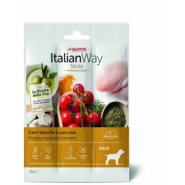 ITALIAN WAY Kabanosy z kurczakiem i kurkumą 3x10g