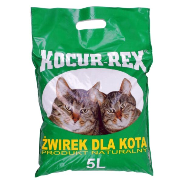 KOCUR REX żwirek dla kota zbrylający GRUBY 5L