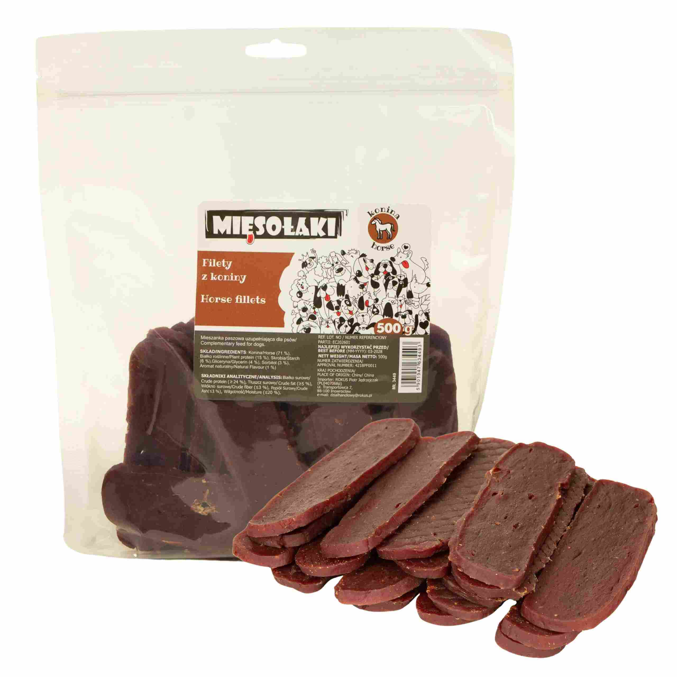 MIĘSOŁAKI Filety z koniny 500g