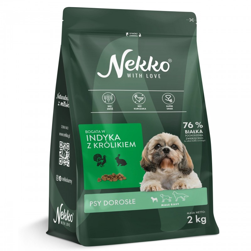 NEKKO GF Adult małe rasy Indyk Królik 2kg