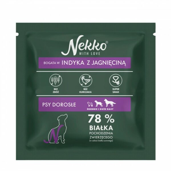NEKKO Adult średnie duże rasy Indyk Jagnięcina 70g