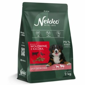 NEKKO Adult średnie duże rasy Wołowina Kaczka 2kg