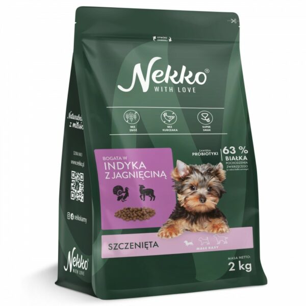 NEKKO Puppy małe rasy Indyk Jagnięcina 2kg