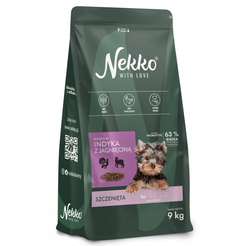 NEKKO GF Puppy małe rasy Indyk Jagnięcina 9kg