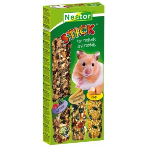 Nestor Kolba dla małych gryzoni 3w1 Porzeczka Biszkopt Jajka