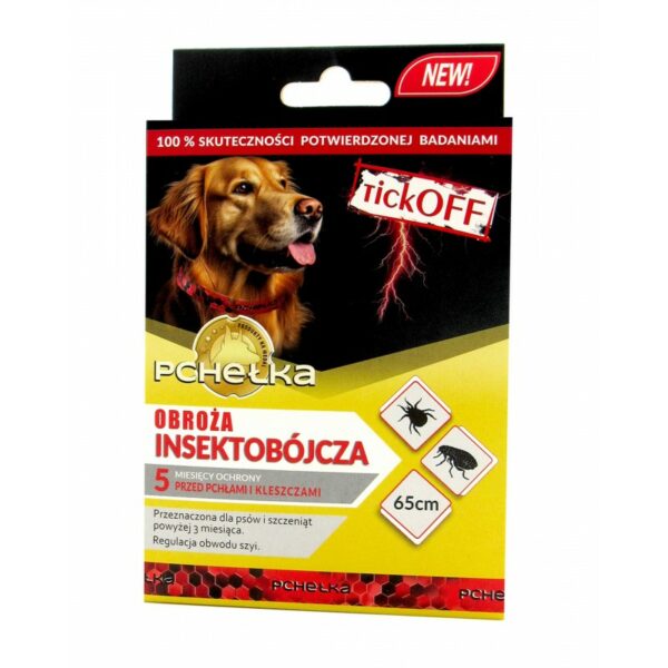 PCHEŁKA TICK OFF Obroża insektobójcza dla psa 65cm