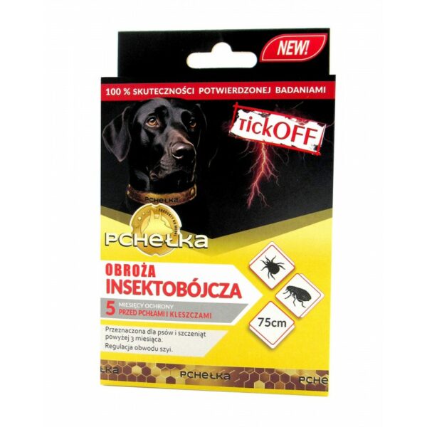 PCHEŁKA TICK OFF Obroża insektobójcza dla psa 75cm