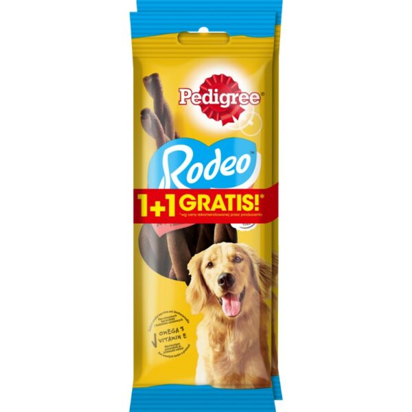 PEDIGREE przysmak RODEO z wołowiną 70g 1+1 Gratis