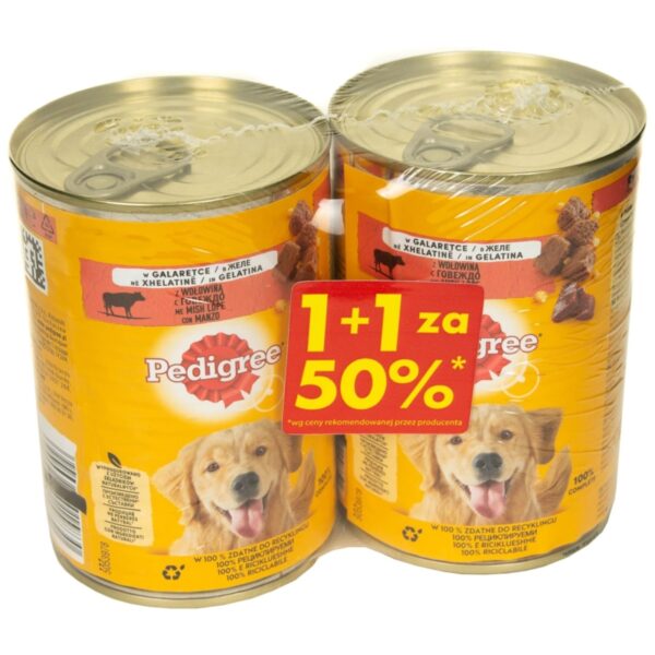 PEDIGREE puszka ADULT wołowina 400g+400g