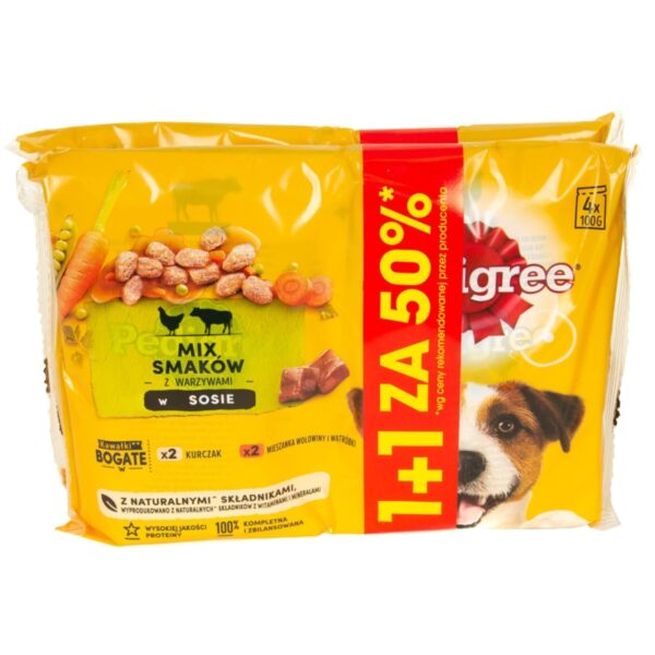 PEDIGREE saszetka ADULT z wołowiną i kurczakiem 8x100g