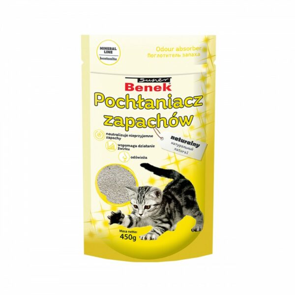POCHŁANIACZ zapachów do kuwet NATURALNY 450g