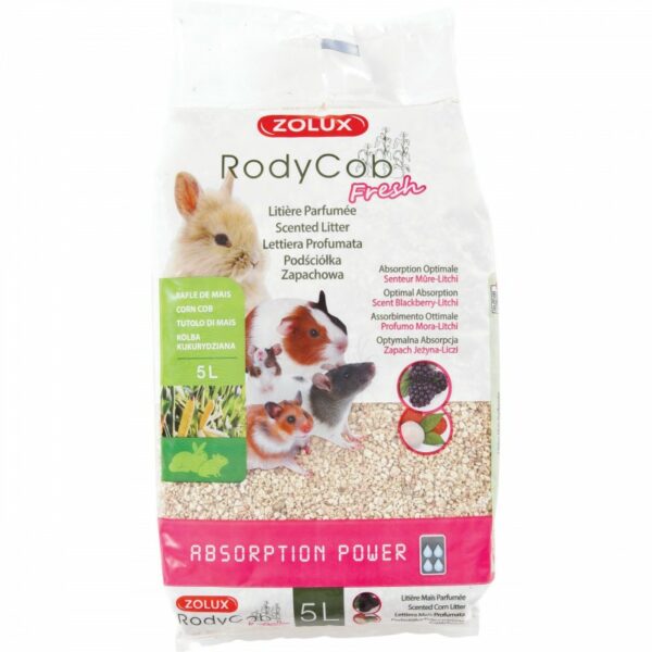 Rody'Cob PODŚCIÓŁKA dla gryzoni FRESH jeżyna-liczi 5L