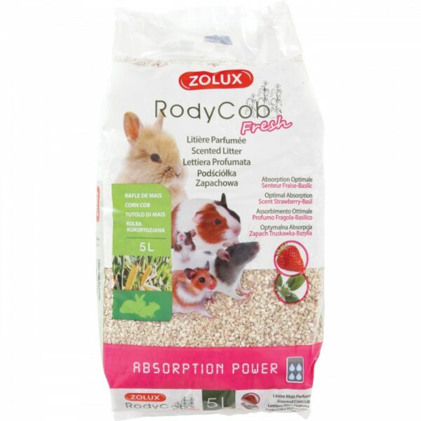 Rody'Cob PODŚCIÓŁKA dla gryzoni FRESH truskawka-bazylia 5L
