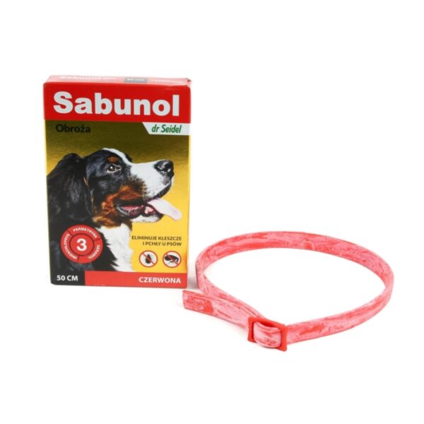 Sabunol obroża dla psa Czerwona 50cm