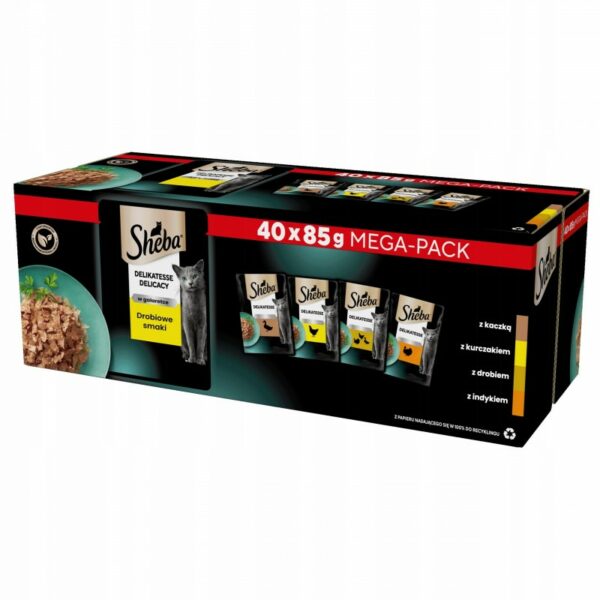 SHEBA Drobiowe Smaki w galaretce 40x85g