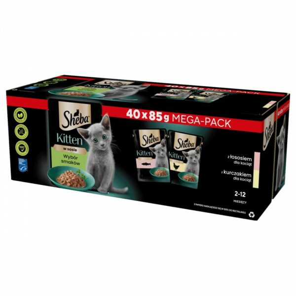 SHEBA Kitten w sosie 40x85g