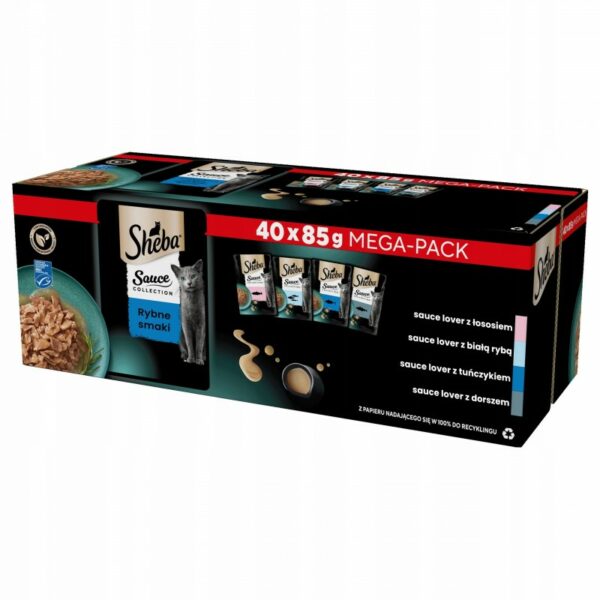 SHEBA Sauce Collection Rybne Smaki w sosie 40x85g