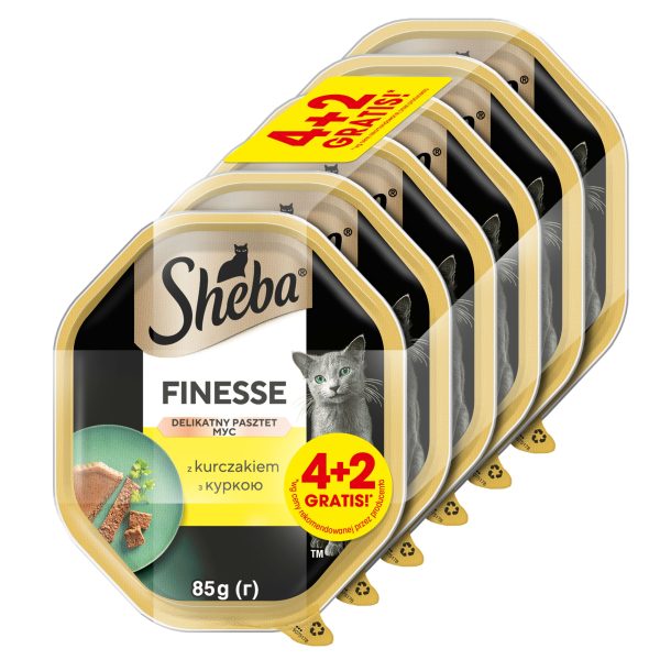 SHEBA Kurczak mus 85g 4+2 gratis