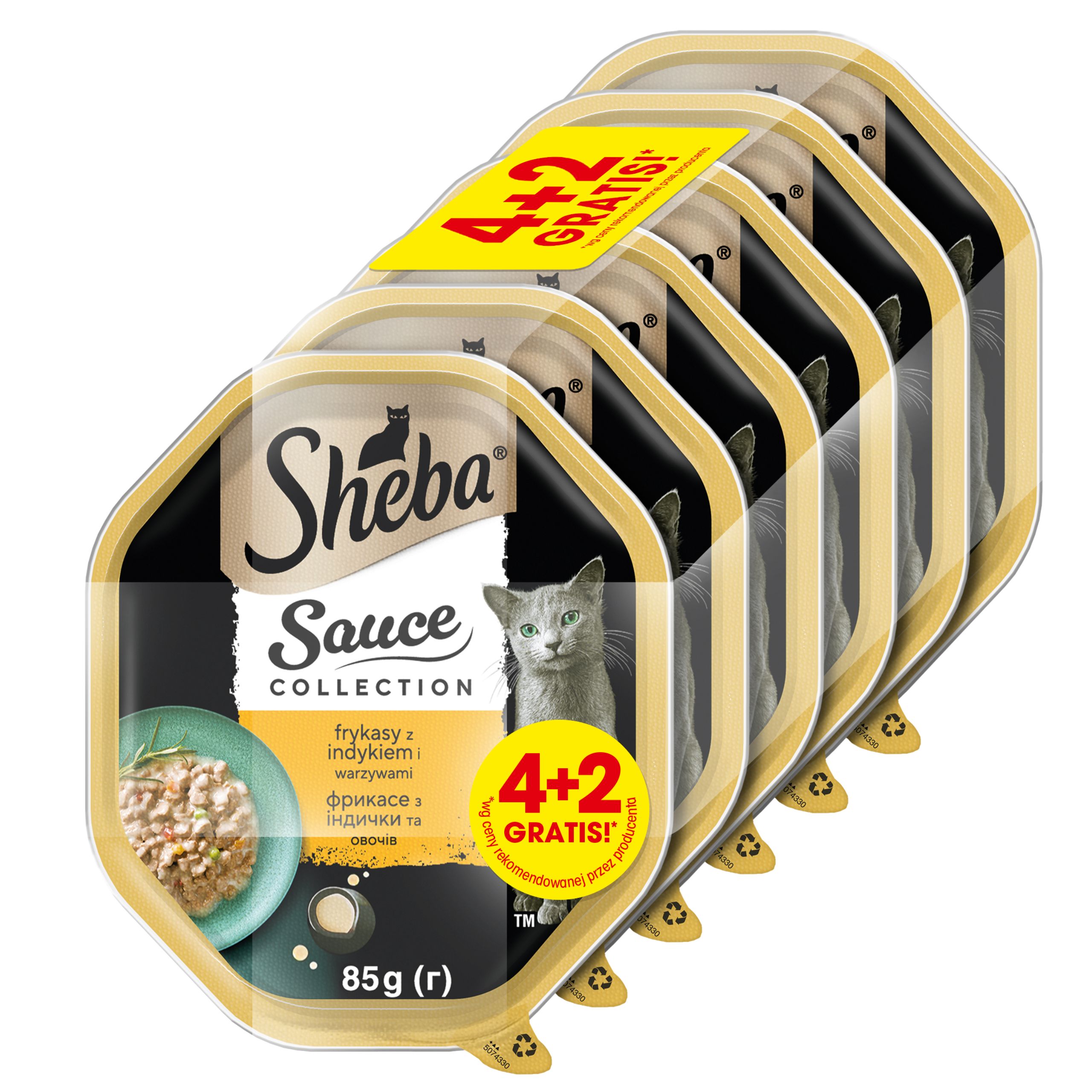 SHEBA Indyk sos 85g 4+2 gratis
