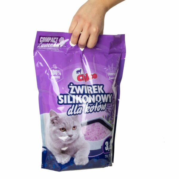 CHICO żwirek SILIKONOWY dla kota Compact Lawendowy - obrazek 3